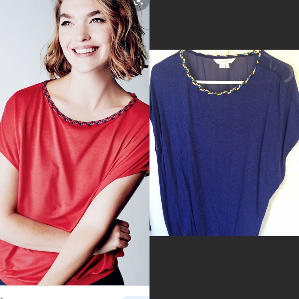 Boden Silk Back Top- Relaxed Fit, EUC